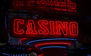 Illuminated casino sign